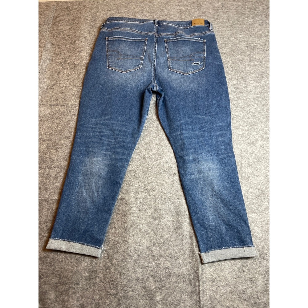 American Eagle Womens Size 18 Short Distressed High Rise Jegging Crop Distressed - Picture 6 of 13